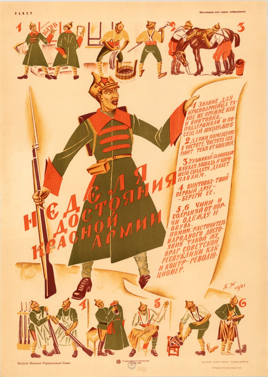 Den røde hærs ejendoms uge, 1921. af Dmitri Stachievich Moor