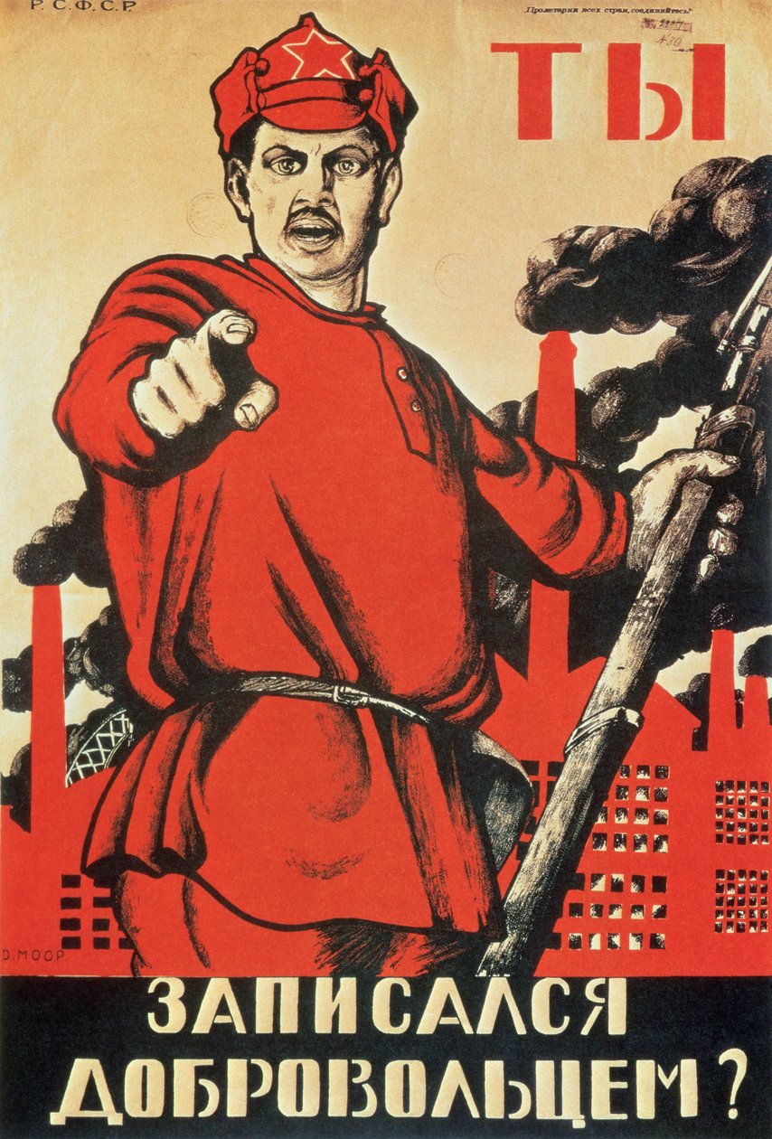 "Du - er du frivillig endnu?", propagandaplakat af Dmitri Stahievic Moor