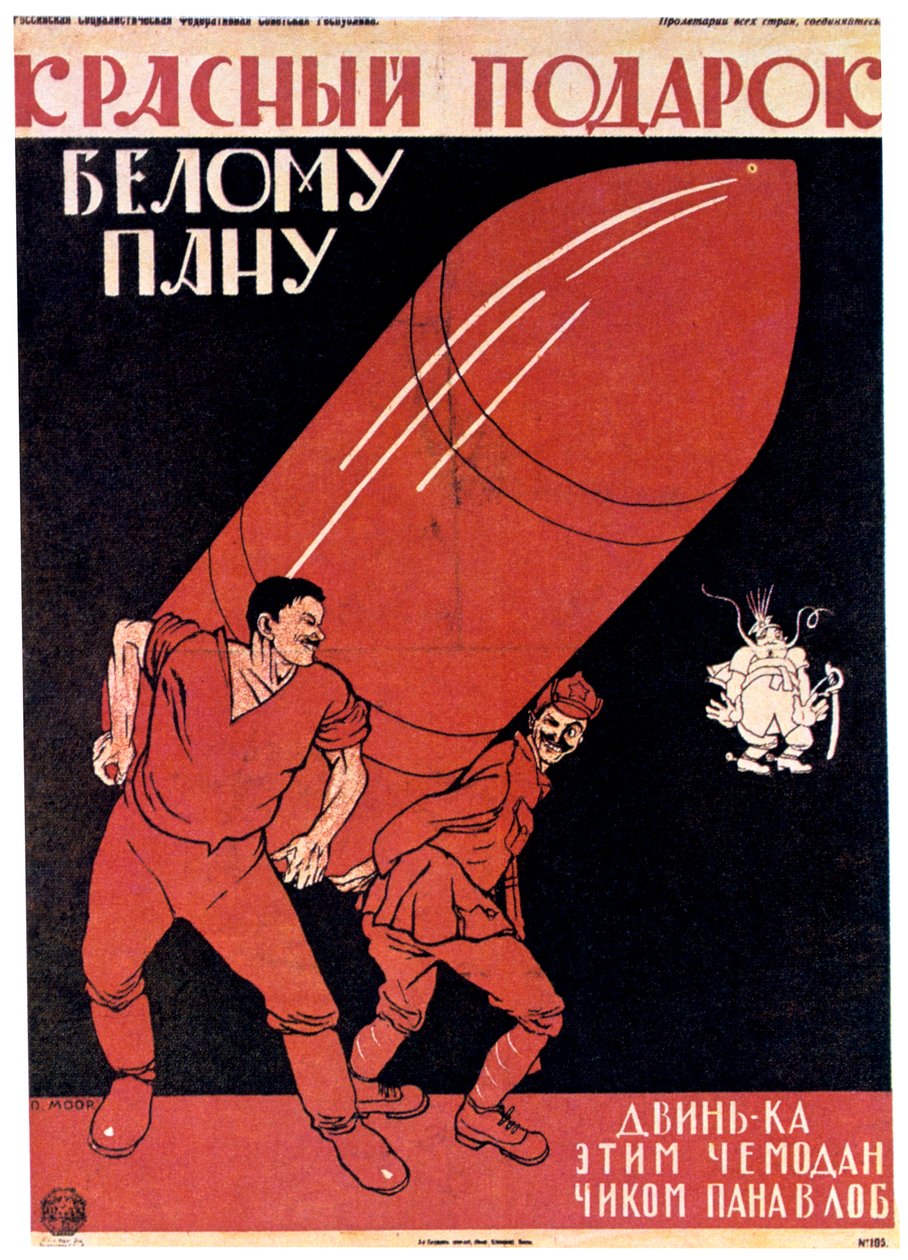 En rød gave til en hvid mester, 1920. af Dmitriy Stakhievich Moor
