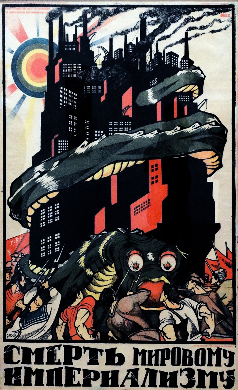 Kommunistisk propaganda plakat af Dmitry  Moor