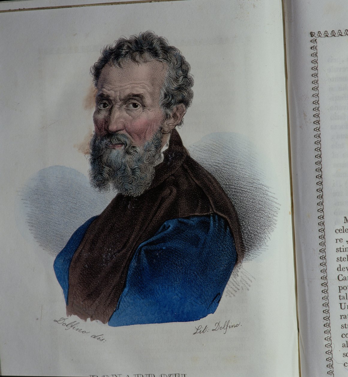 Portræt af Michelangelo Buonarroti (1475-1564) af Dolfino