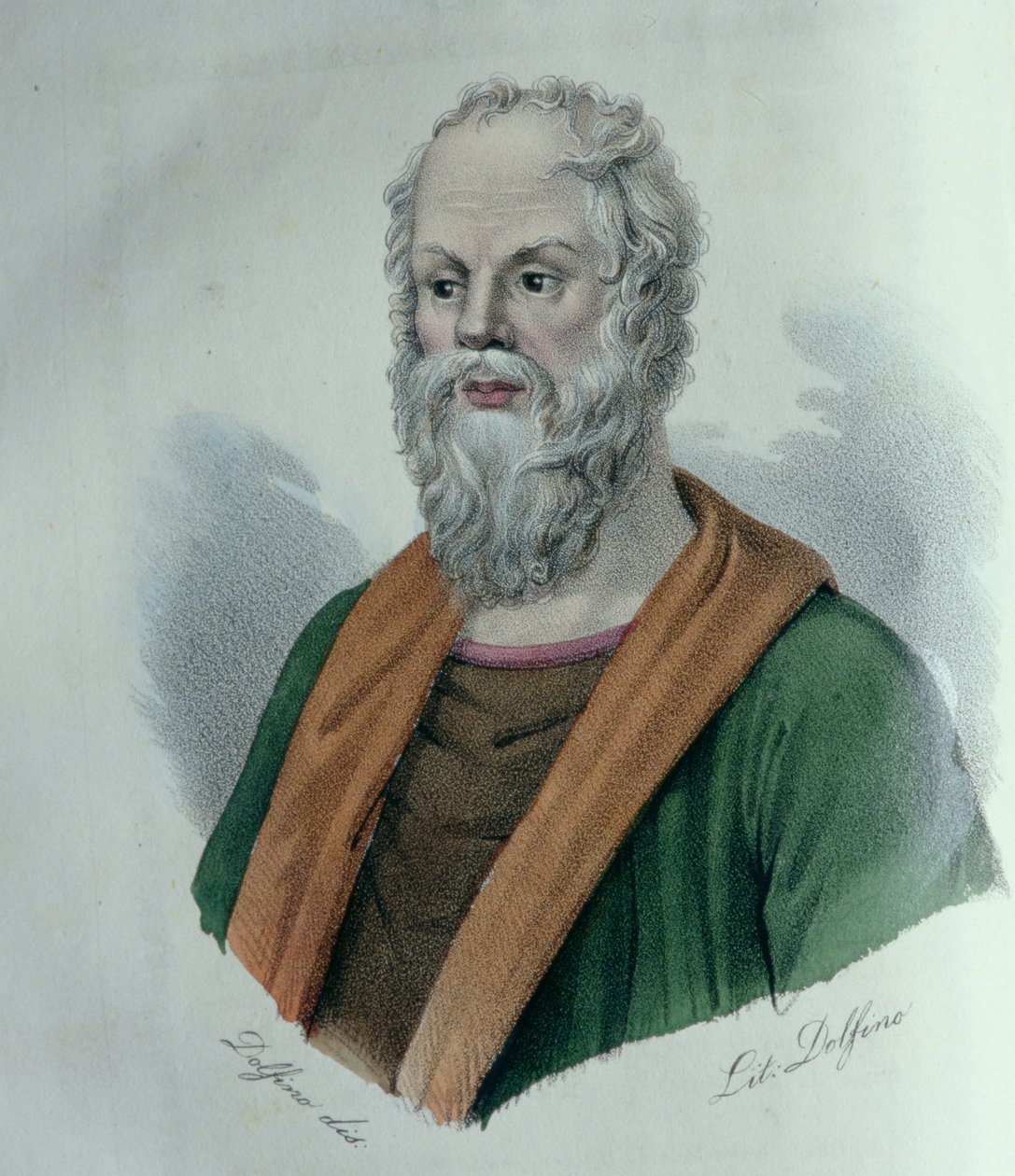 Sokrates, af Dolfino (litho) af Dolfino