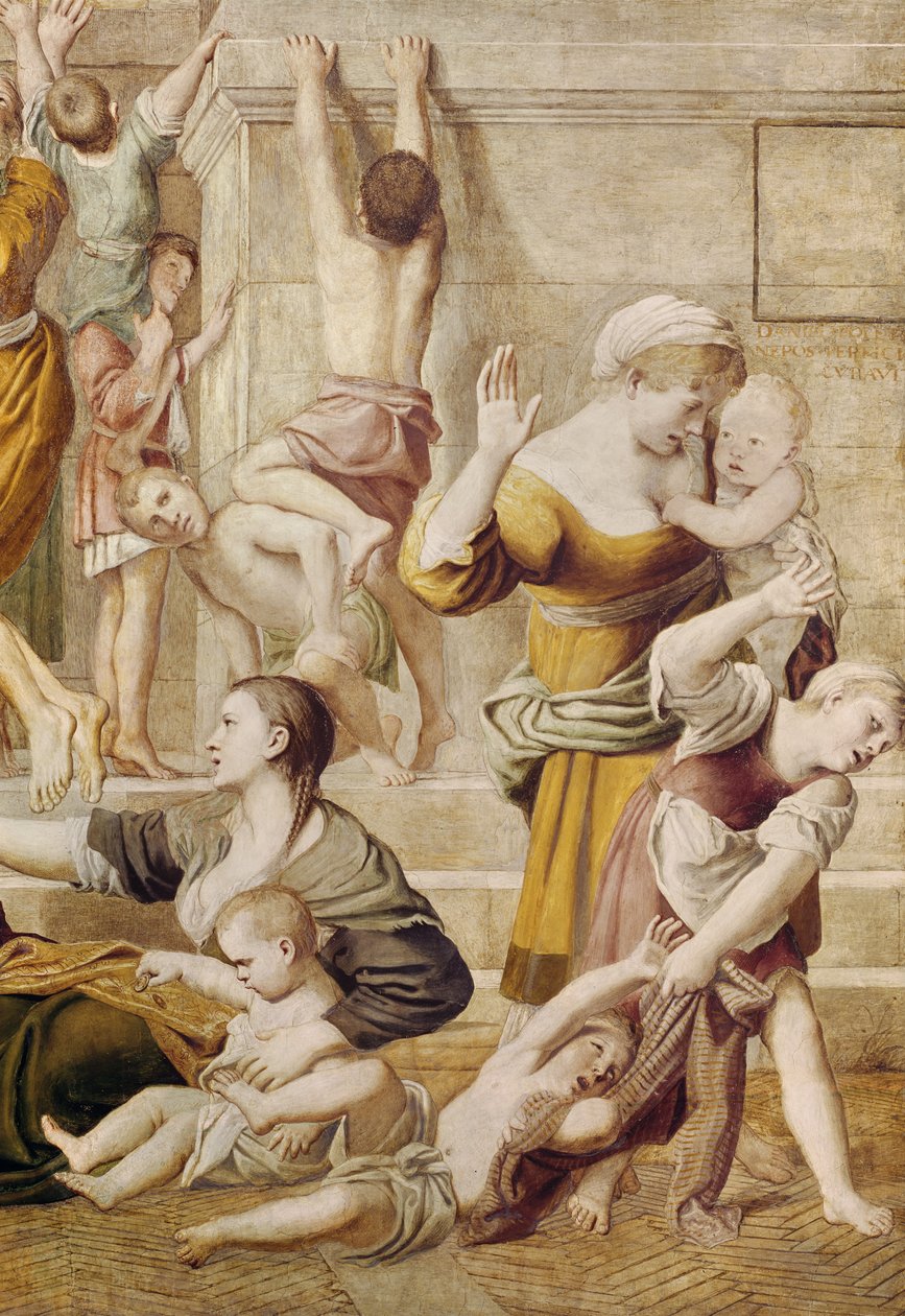 Detalje af Skt. Cecilia, der uddeler almisser, ca. 1612-15 (detalje af 438850) af Domenichino