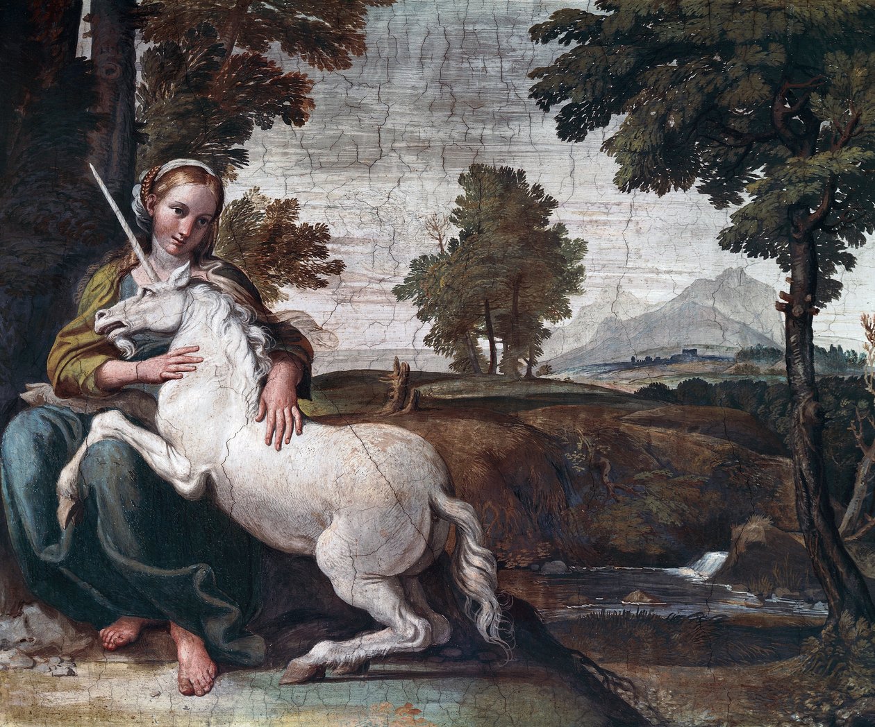En jomfru med en enhjørning af Domenichino