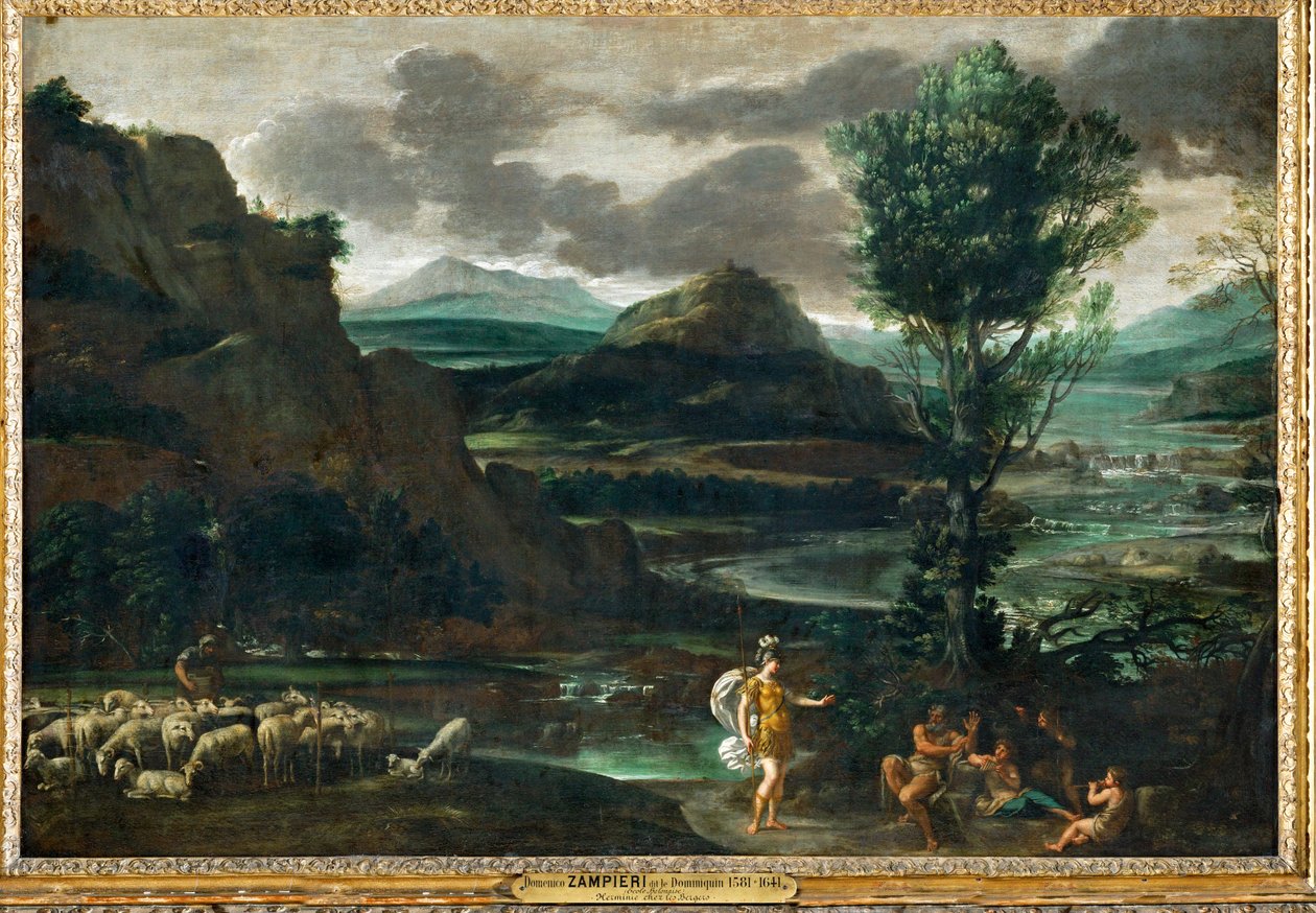 Herminia blandt hyrderne ... af Domenichino (1581 1641)