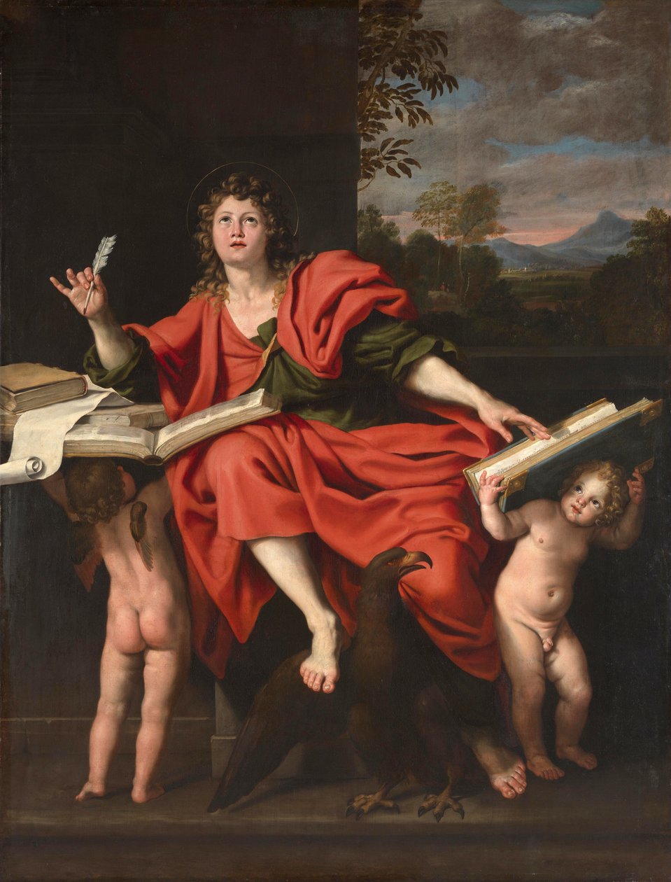 Den hellige Johannes Evangelisten af Domenichino (1581 1641)