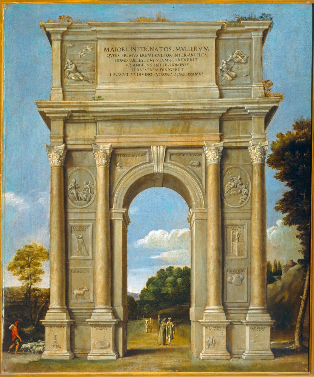 Triumfbuen ... (olie på lærred) af Domenichino (1581 1641)