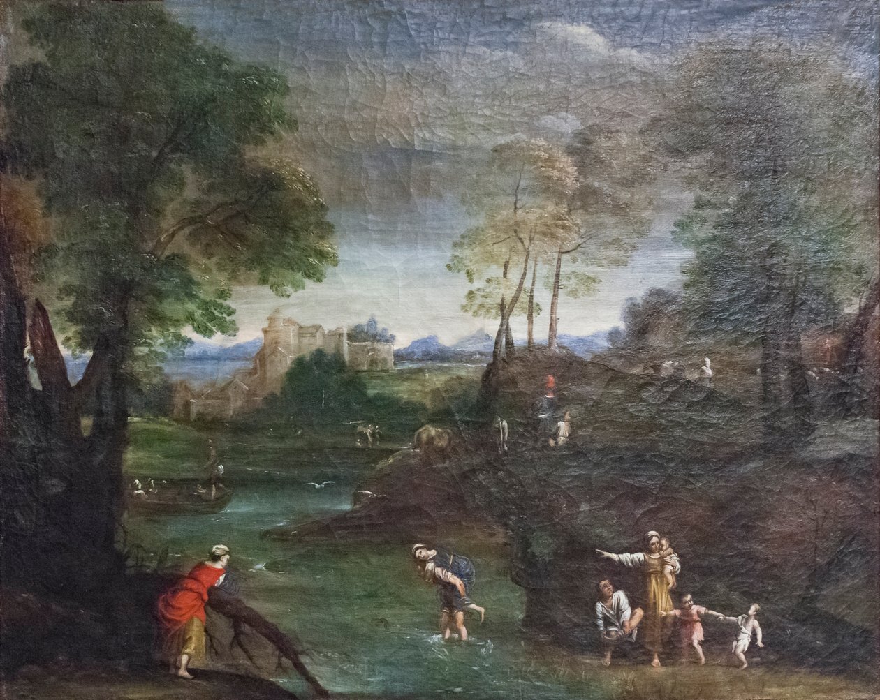 Landskab med Ford af Domenichino (1581 1641)