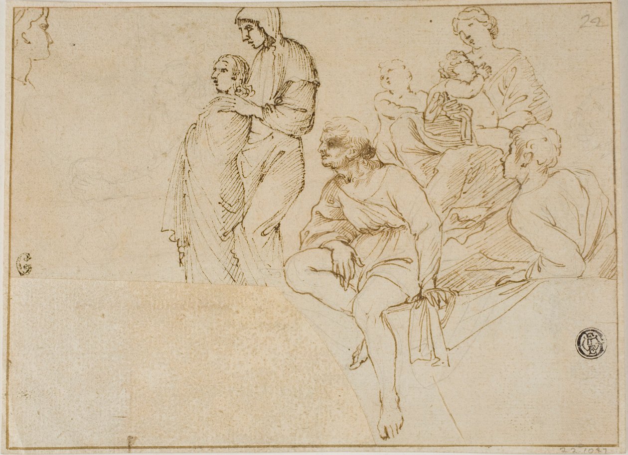 Figurer på balustrade af Domenichino