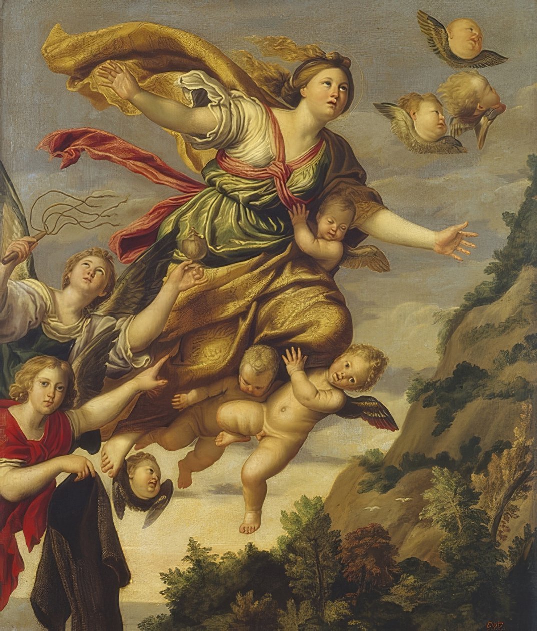 Maria Magdalenas himmelfart. Omkring 1620 af Domenichino