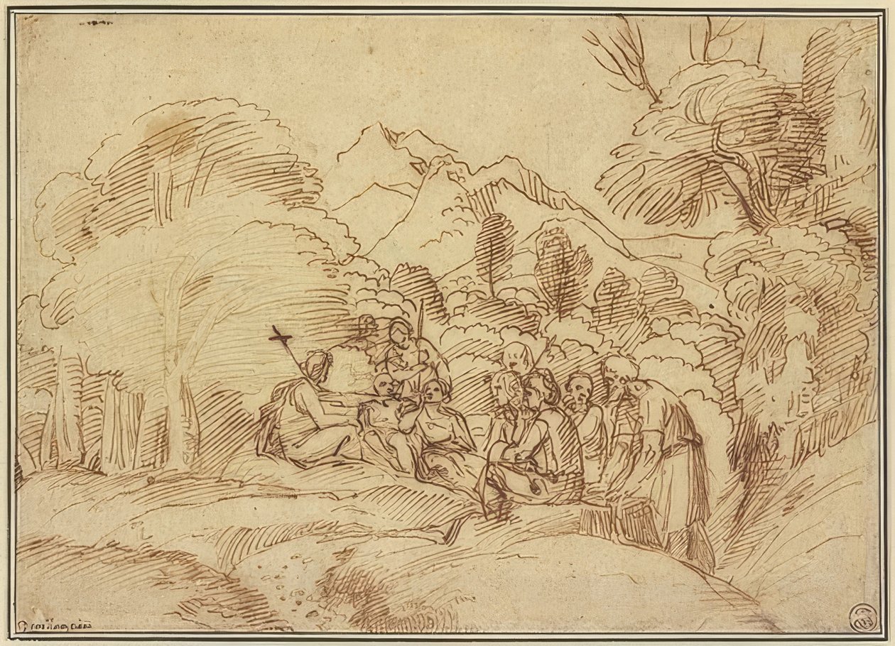 Johannes prædiker i ørkenen af Domenichino