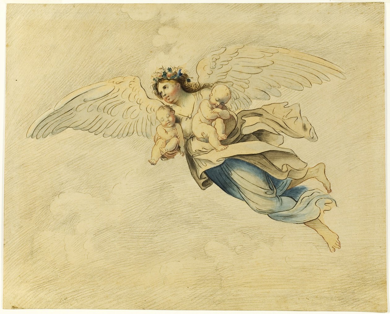 Nat, der bærer søvn og død af Domenichino