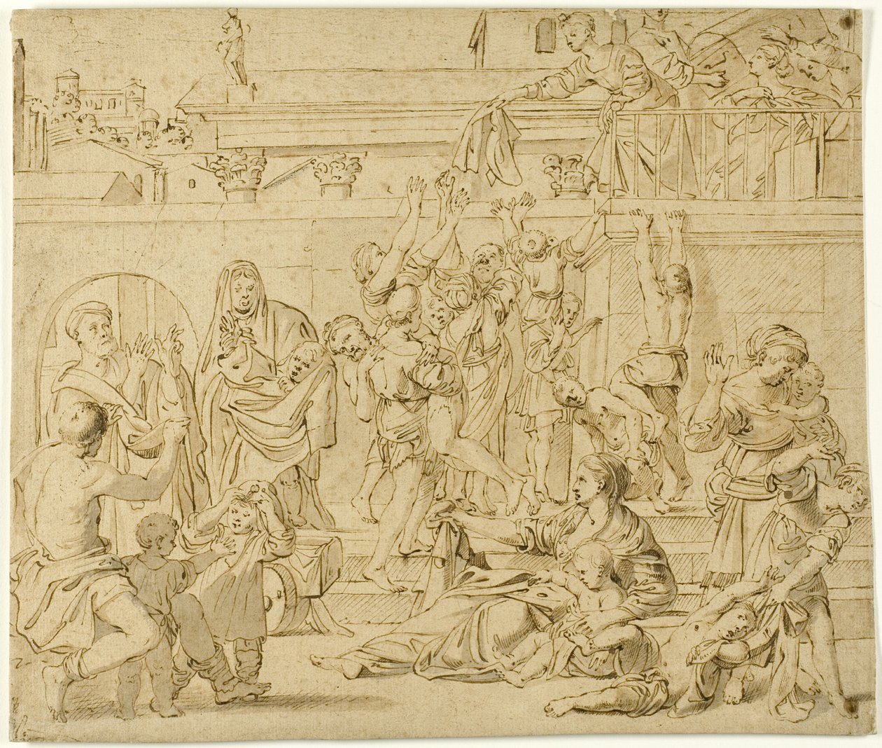 Sankt Cecilia uddeler almisse til de fattige af Domenichino