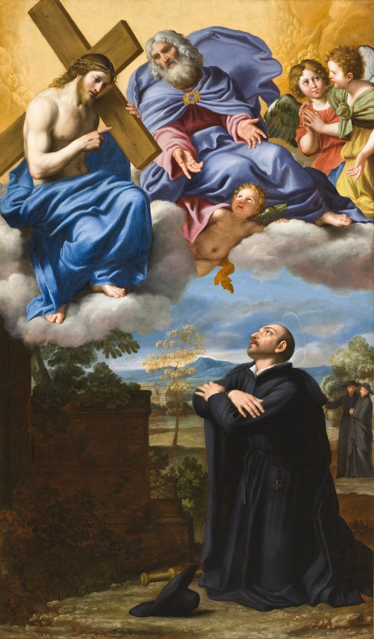 Sankt Ignatius af Loyolas vision af Kristus og Gud Faderen på La Storta af Domenichino