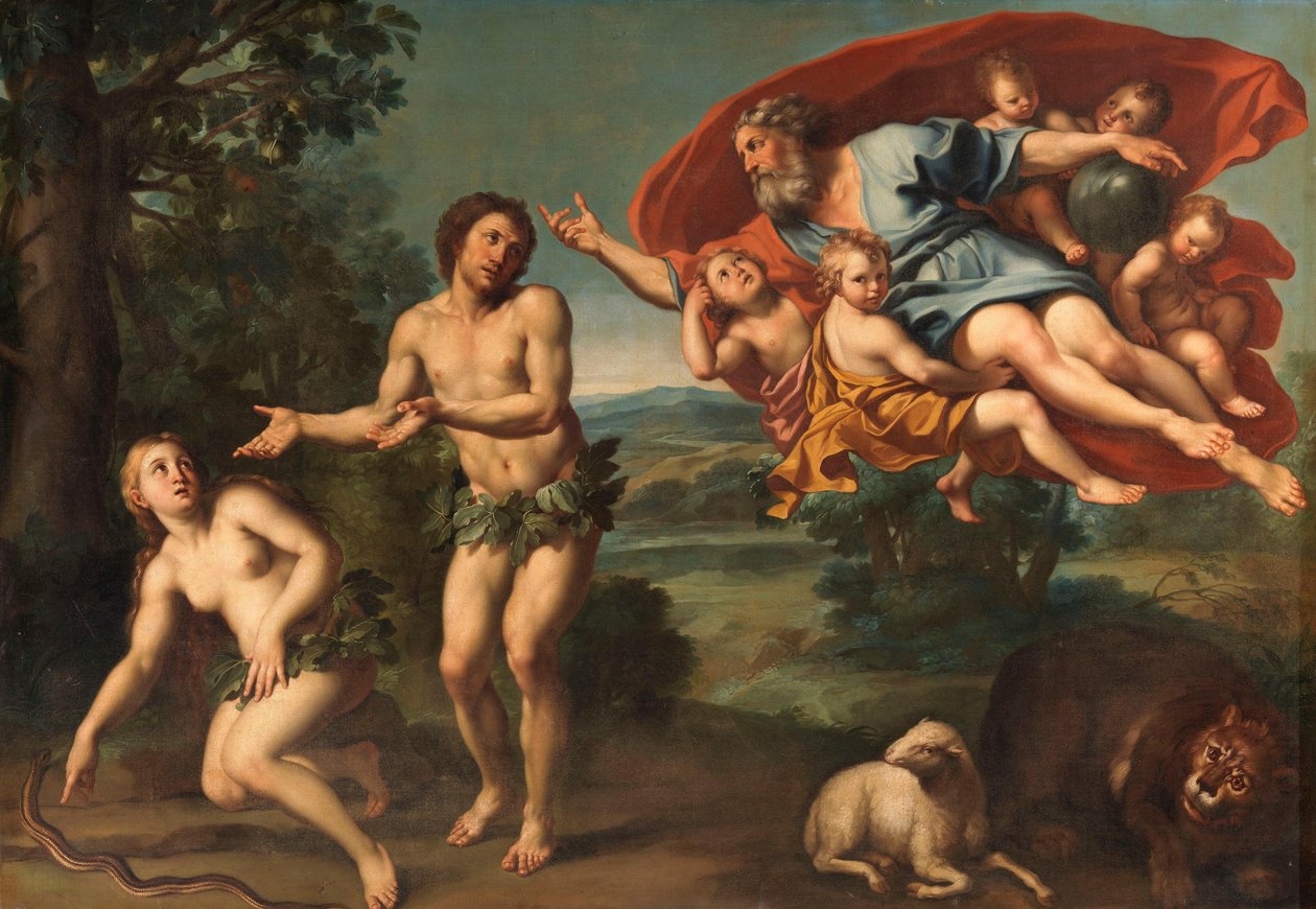 Adam og Evas fordrivelse af Domenichino
