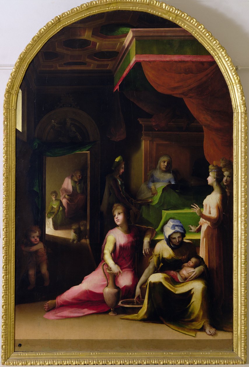 Jomfruens fødsel, c.1540-43 af Domenico di Pace Beccafumi  