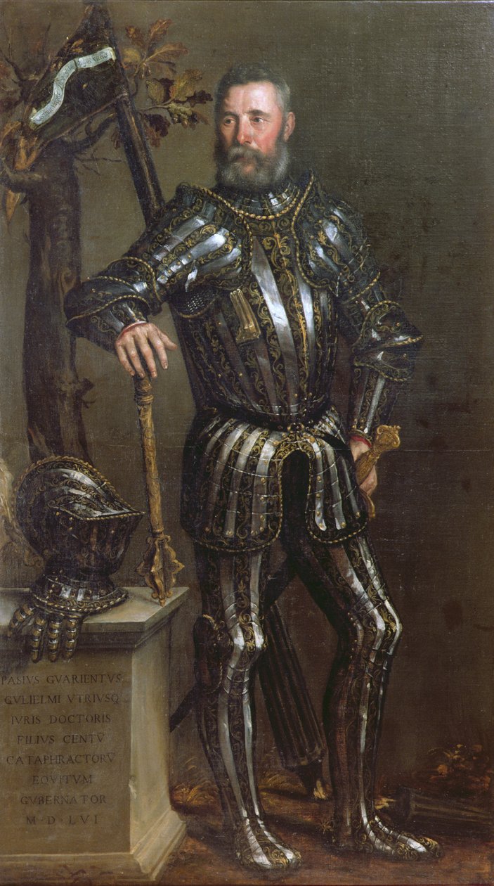 Portræt af Pase Guarienti (1500-c.63), venetiansk ridder og adelig af Domenico Brusasorci