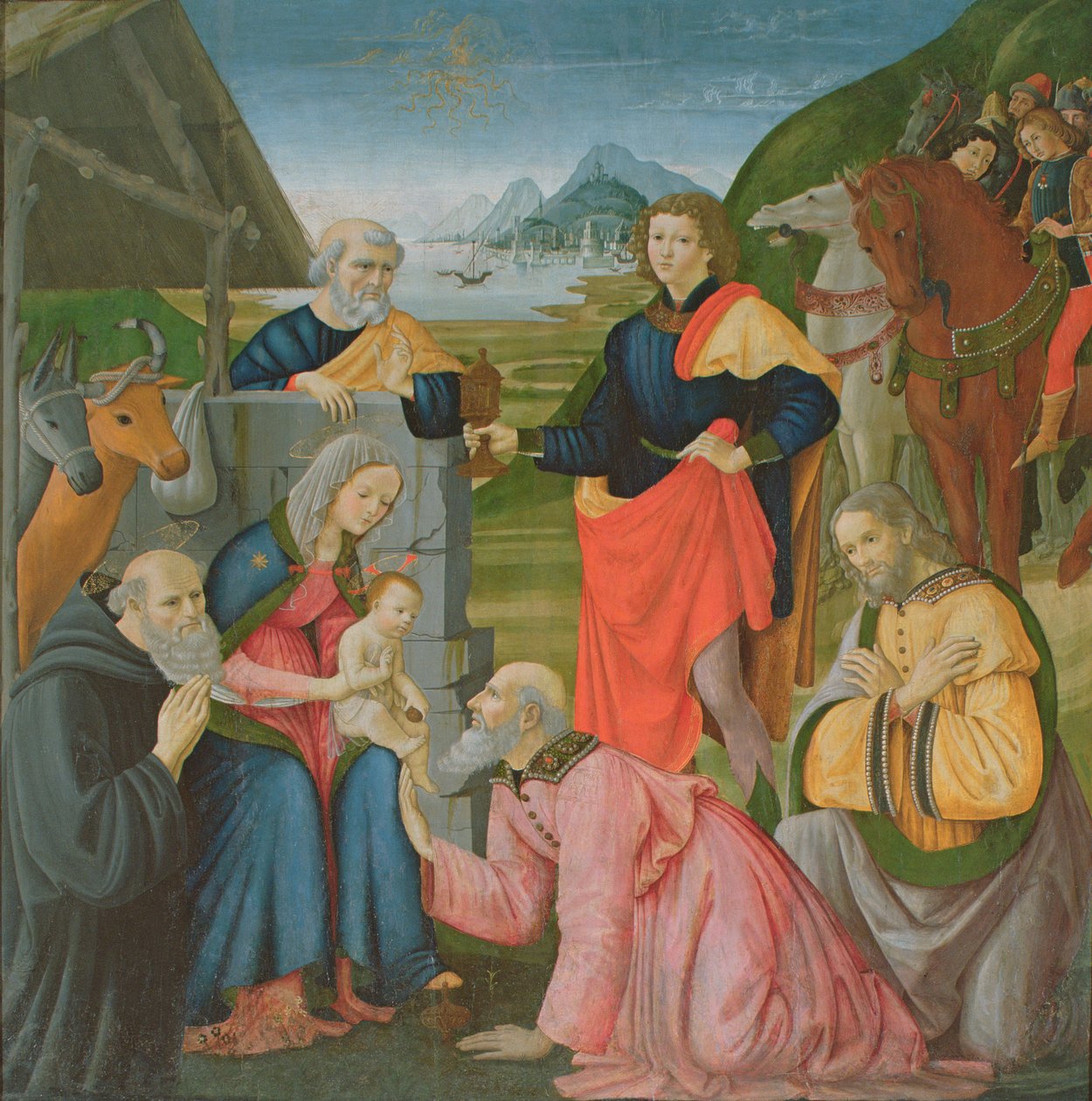 Tilbedelse af Magi af Domenico Ghirlandaio