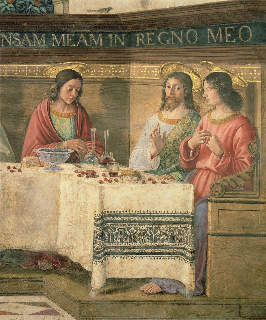 Detalje fra den sidste nadver af Domenico Ghirlandaio