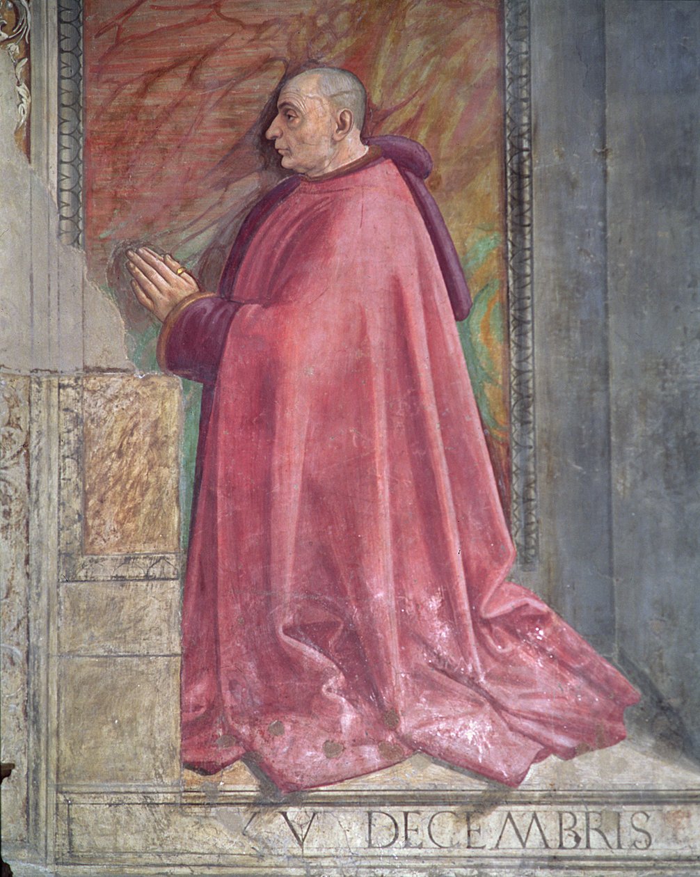 Portræt af Francesco Sassetti, fra St. Frans Cycle, Sassetti Chapel, 1483 (detaljer) af Domenico Ghirlandaio