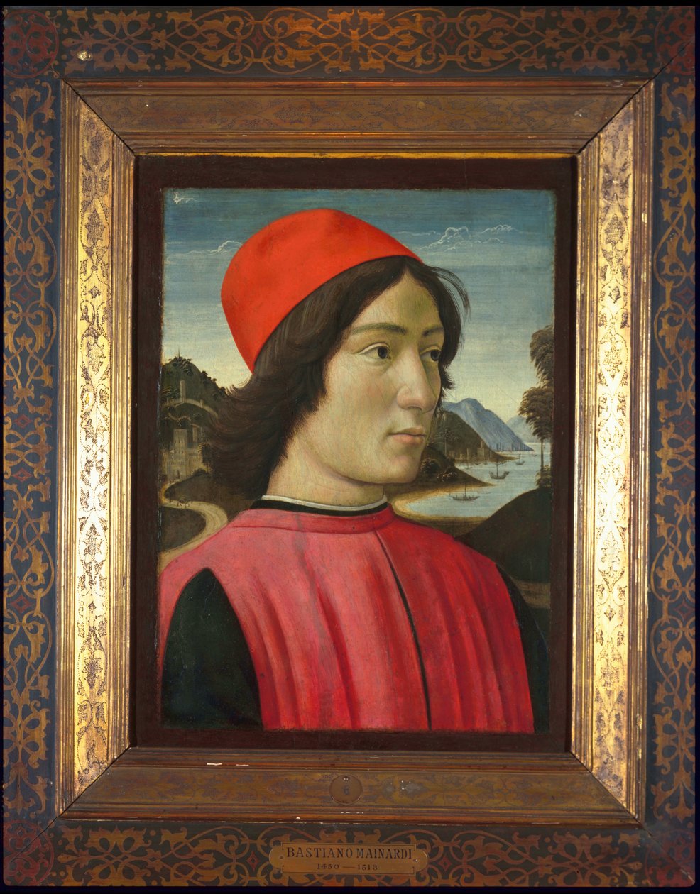 Portræt af en mand, ca.1490 (tempera på panel) af Domenico Ghirlandaio
