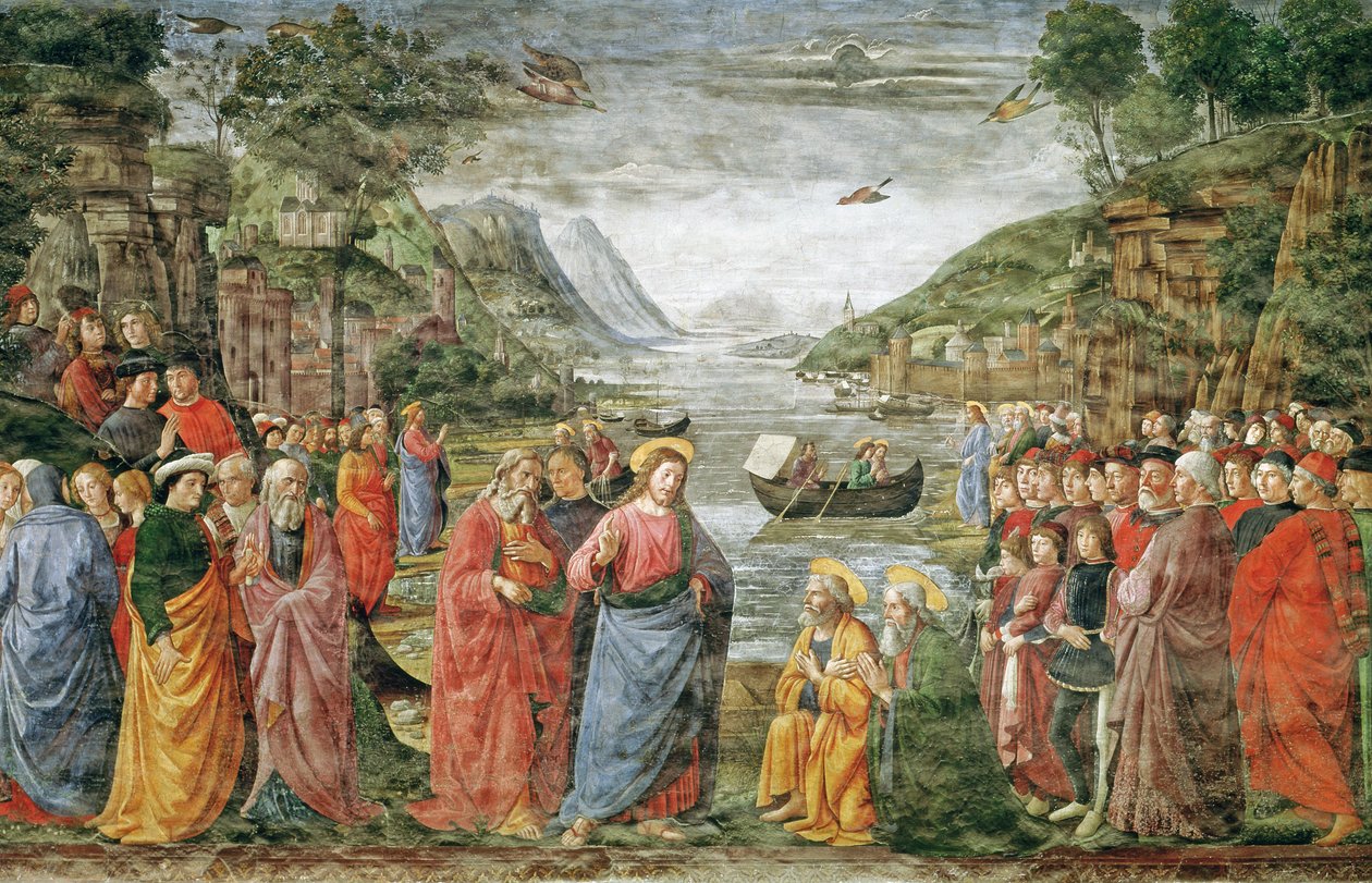 Kaldet af SS. Peter og Andreas, 1481 af Domenico Ghirlandaio