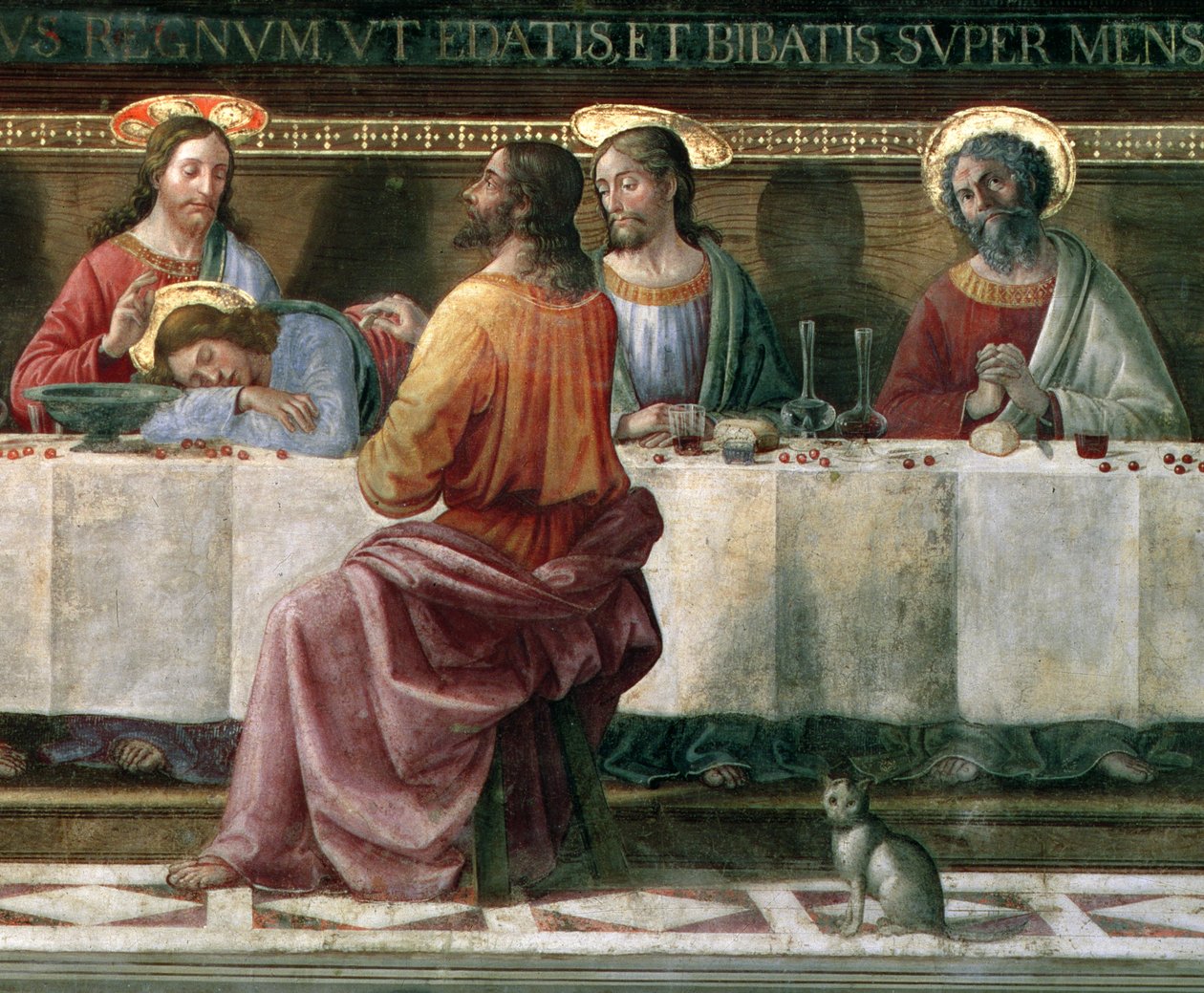 Den sidste nadver (detalje af 43922) af Domenico Ghirlandaio
