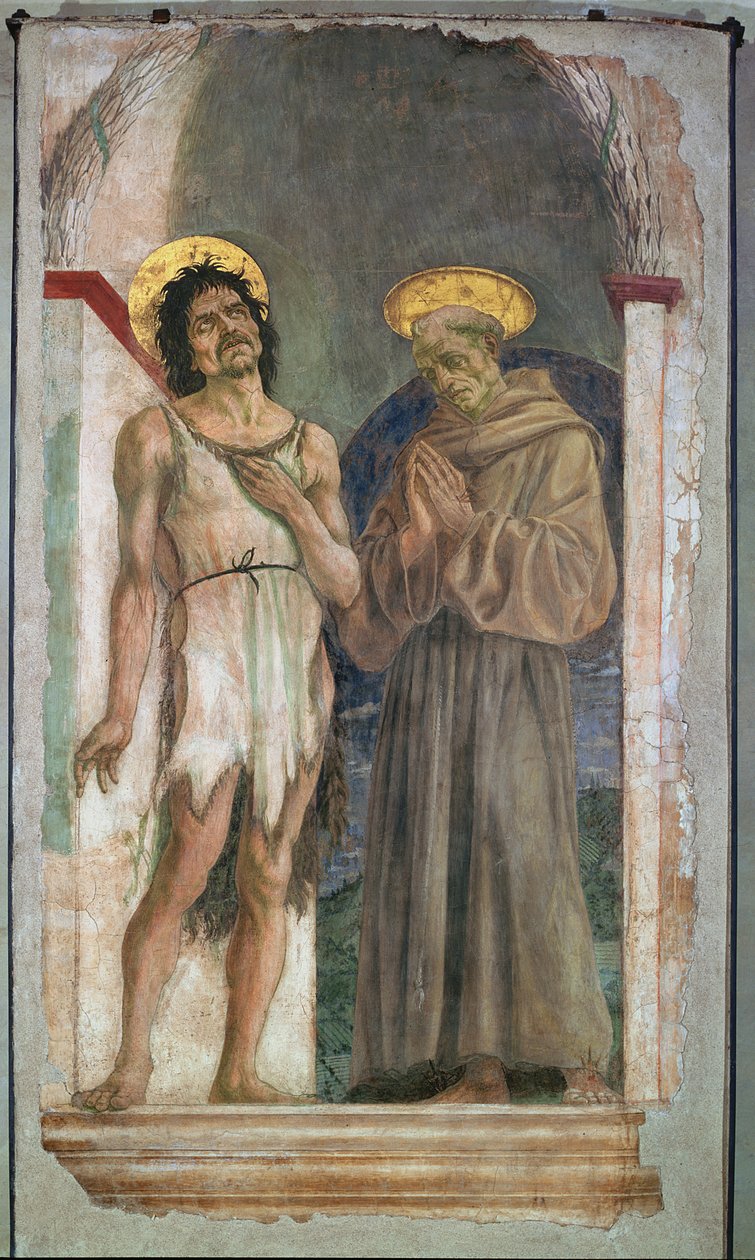 Sankt Johannes Døberen og Sankt Frans af Assisi af Domenico Veneziano
