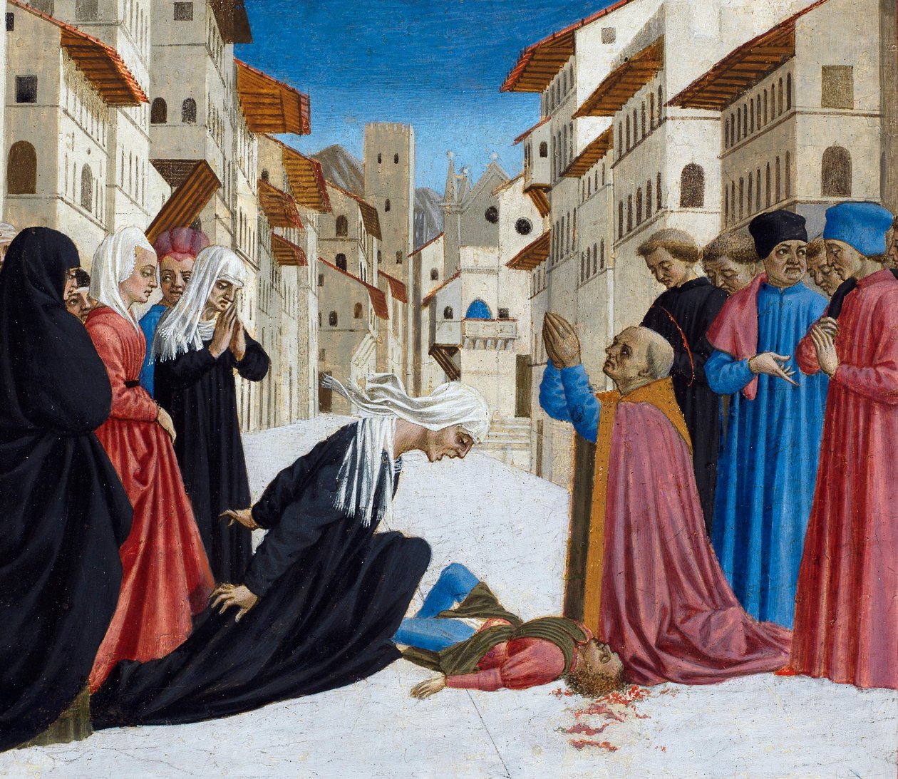 The Miracle of St. Zenobius, 1442-48 (tempera på panel) af Domenico Veneziano