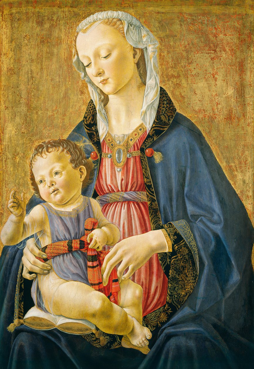 Madonna og barn, ca. 1470-75 (tempera på panel) af Domenico Ghirlandaio