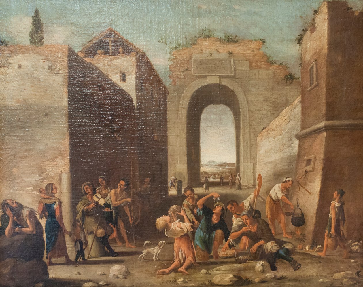 I Maccaronari (olie på lærred) af Domenico (1612 75) Gargiulo