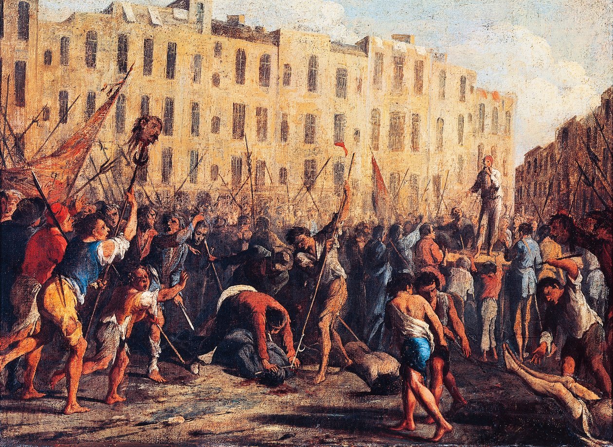 Drab på far Giuseppe Carafa, 10. juli af Domenico Gargiulo