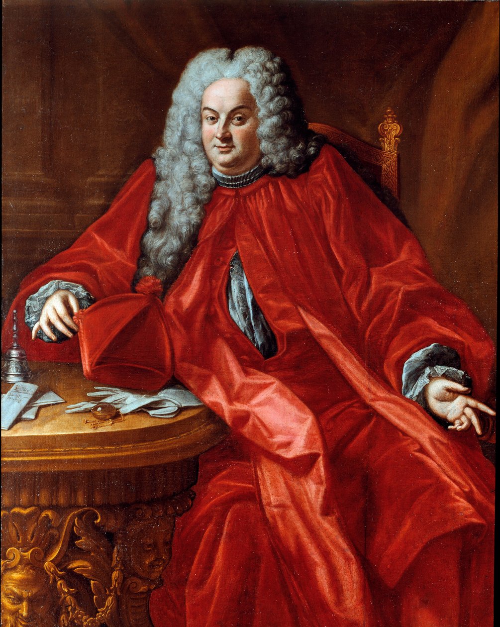 Portræt af Domenico Canevari (1683-1745) doge af Genes mellem 1742 og 1744 Maleri tilskrevet Domenico Bocciardo (1686-1746) 1700-tallet søn. 160x130 cm Sestri Levante, Galleria Rizzi af Domenico (attr.to) Bocciardo