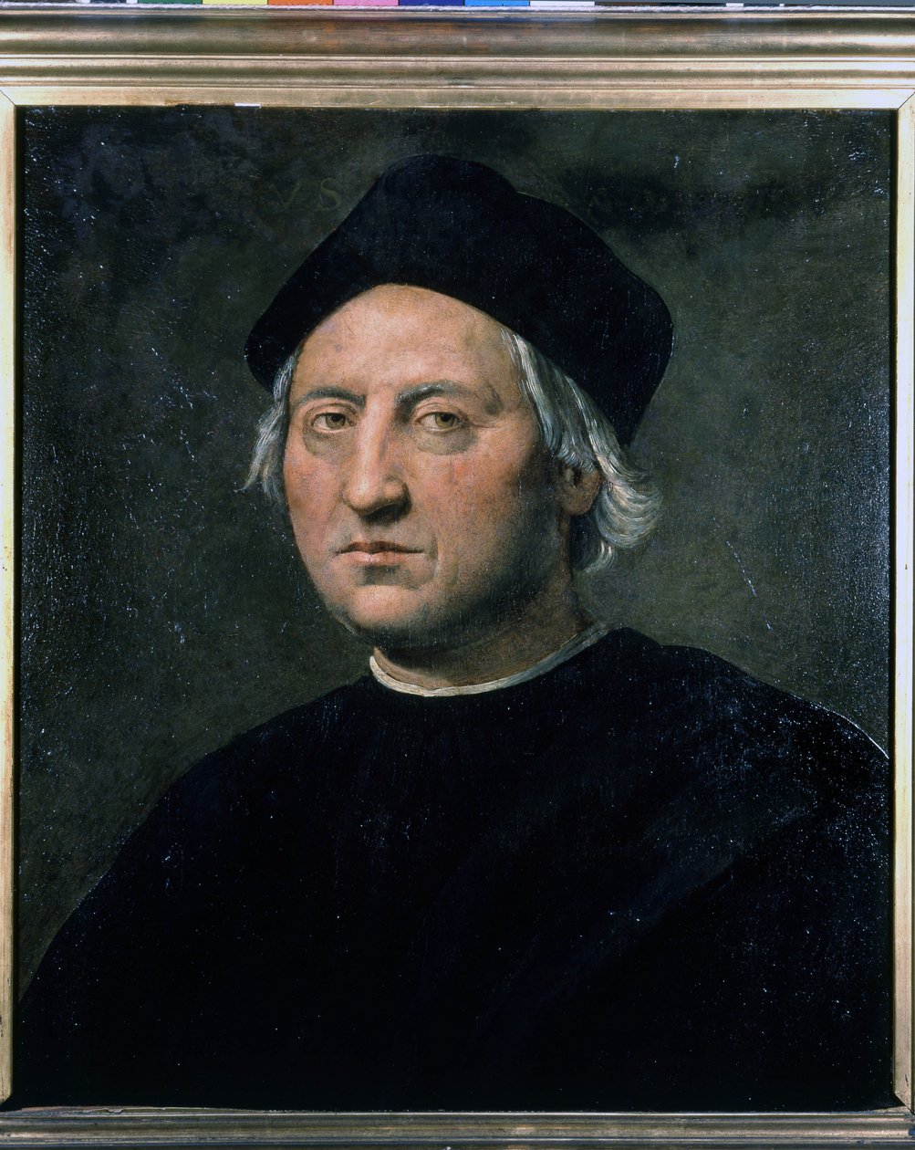 Portræt af Christopher Columbus - tilskrevet Ghirlandaio, Naval Museum of Genes - Pegli af Domenico (attr.to) Ghirlandaio