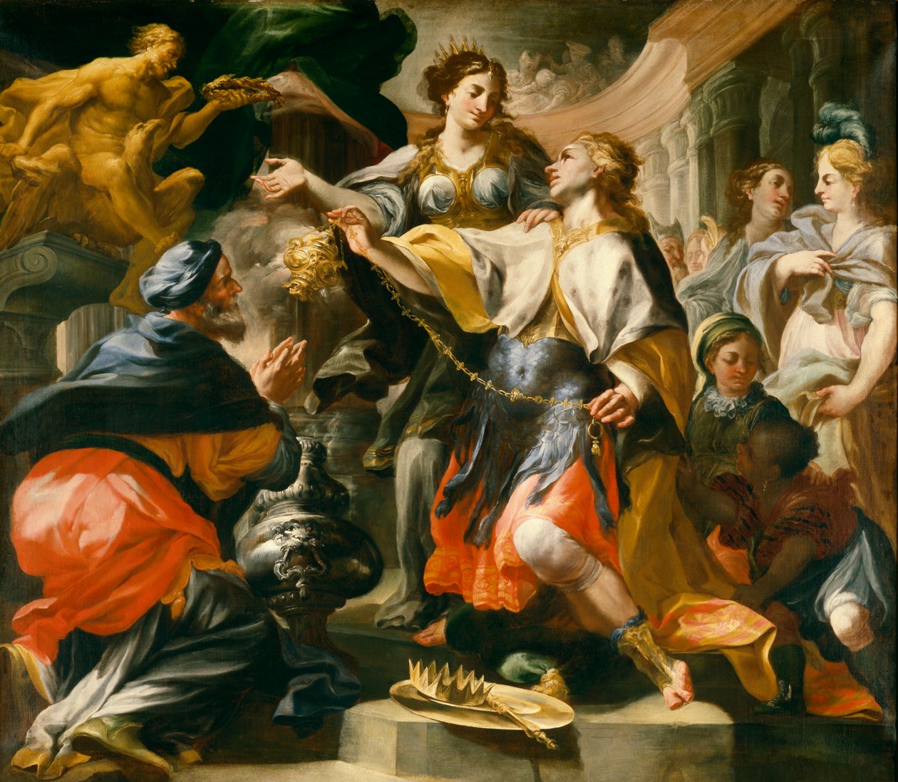 Salomon tilbeder de hedenske guder, ca. 16951700 af Domenico Antonio Vaccaro