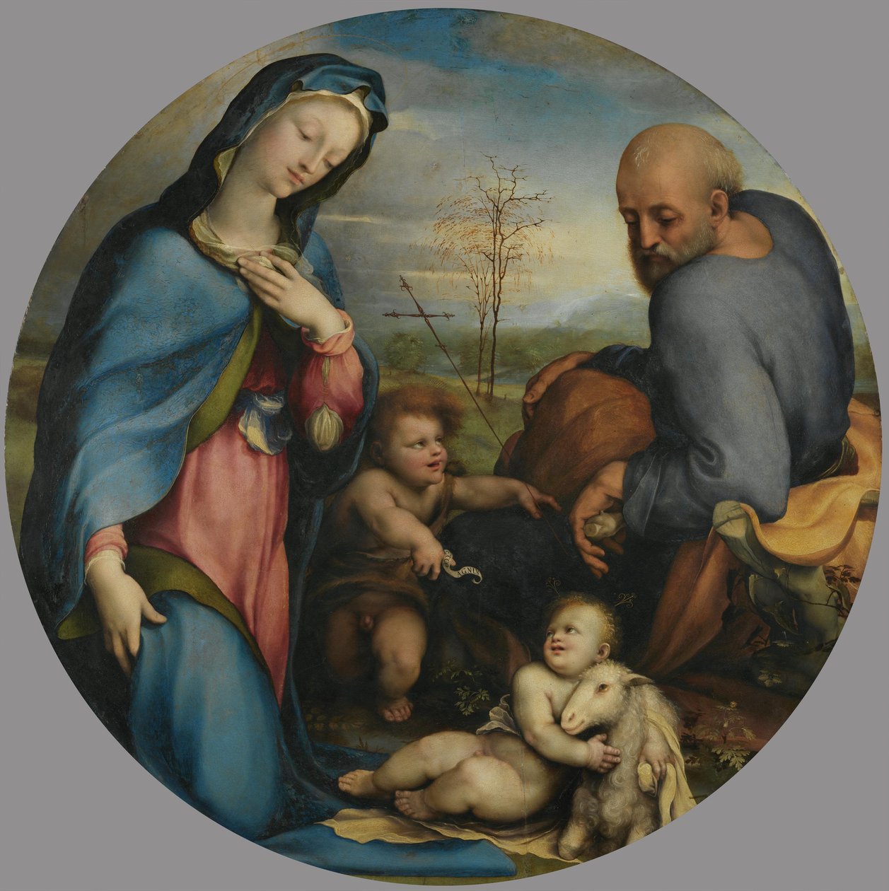 Den Hellige Familie med den unge Johannes af Domenico Beccafumi