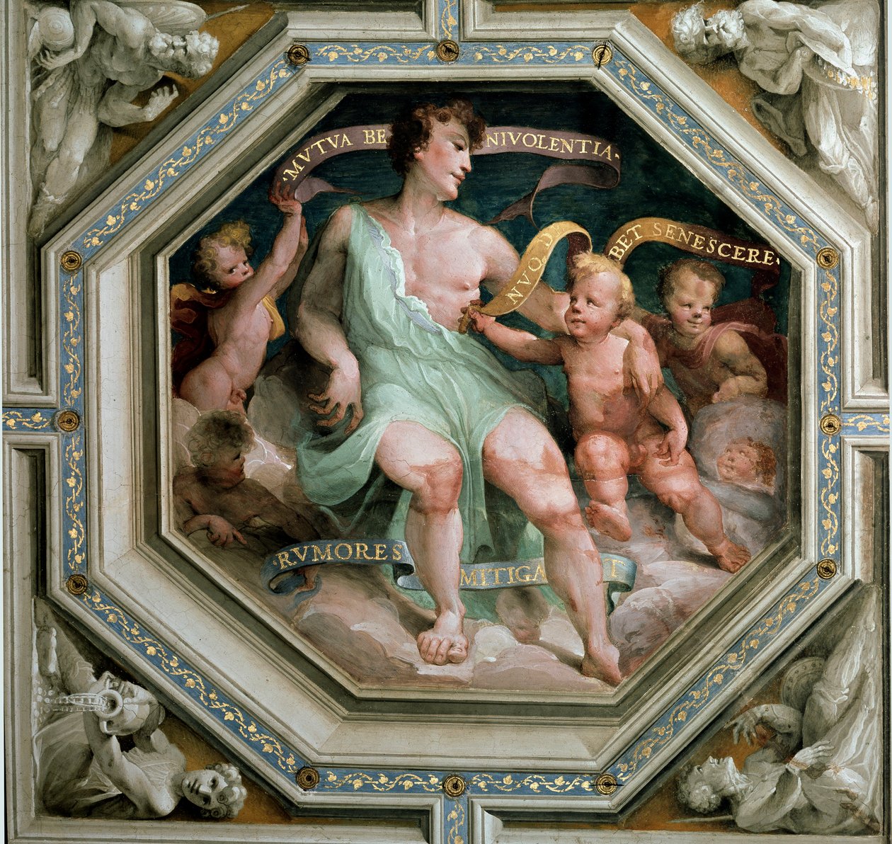 Gensidig velvilje eller overensstemmelse (Reciproque velvilje eller overensstemmelse). Maleri af Domenico Beccafumi (1486-1551) af Domenico Beccafumi