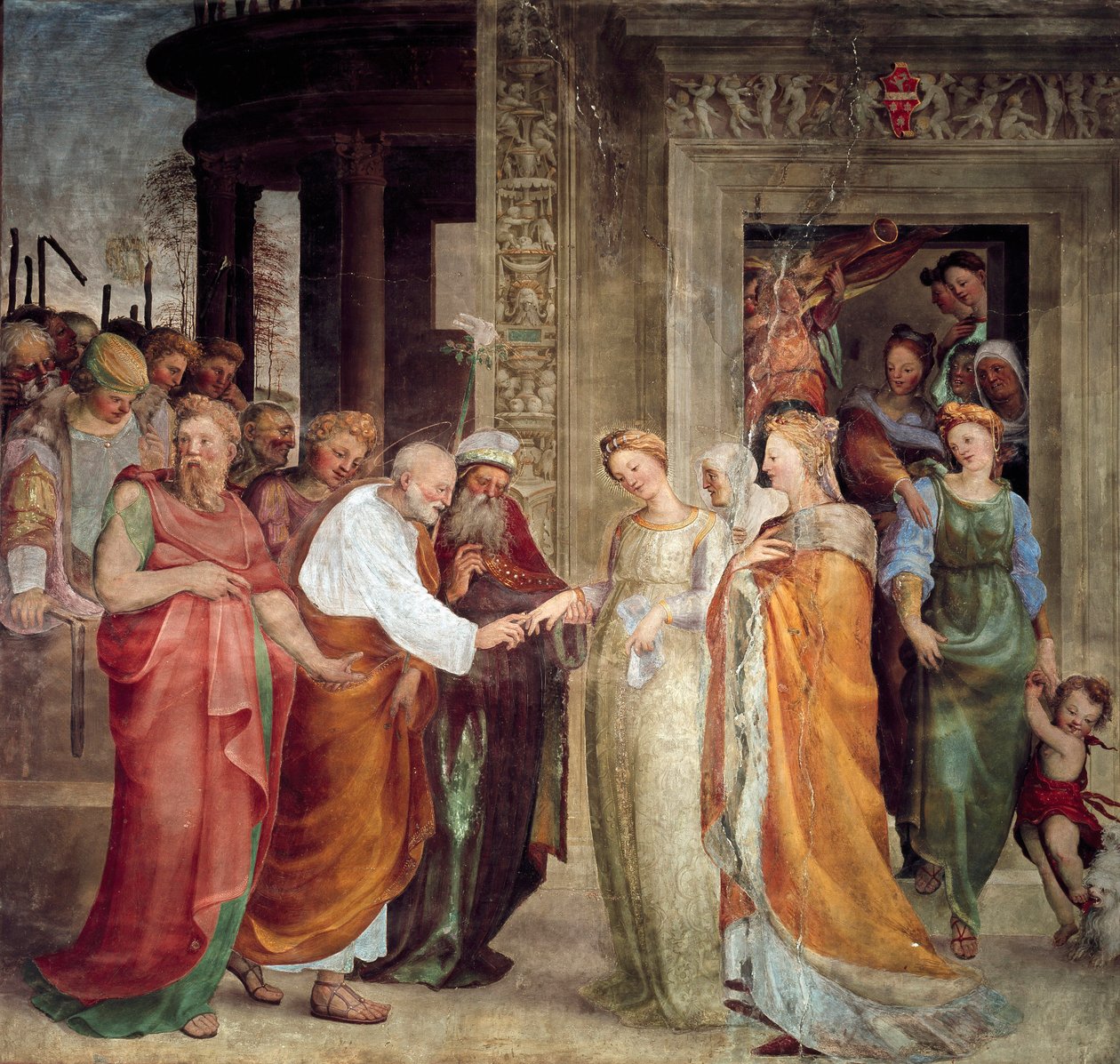 Vor Frues bryllup. Maleri af Domenico Beccafumi (1486-1551) af Domenico Beccafumi