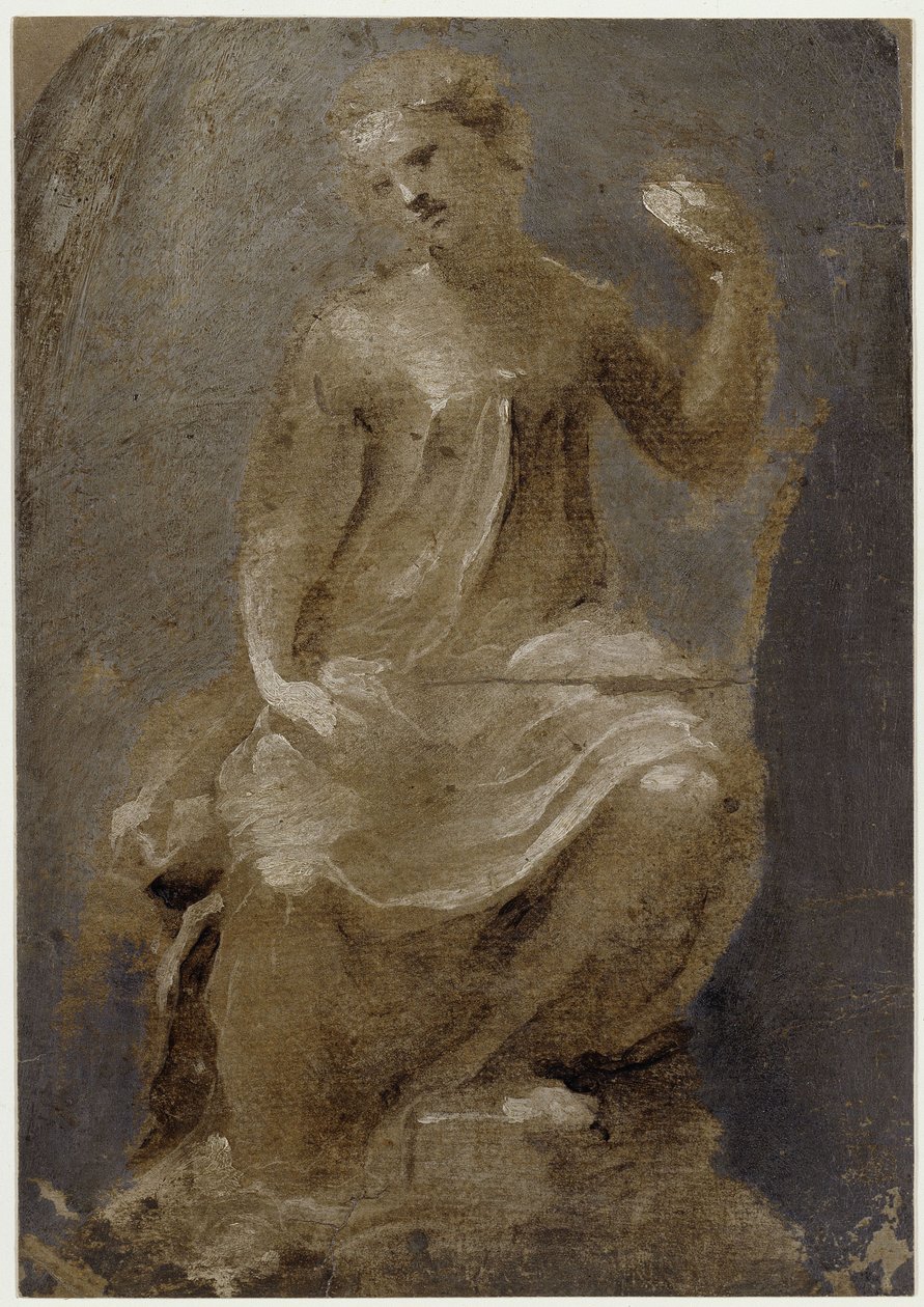 Tronende kvindelig figur (Amor Patriae) af Domenico Beccafumi