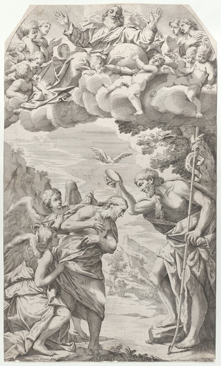 Kristi dåb, 1670-1731. af Domenico Bonavera