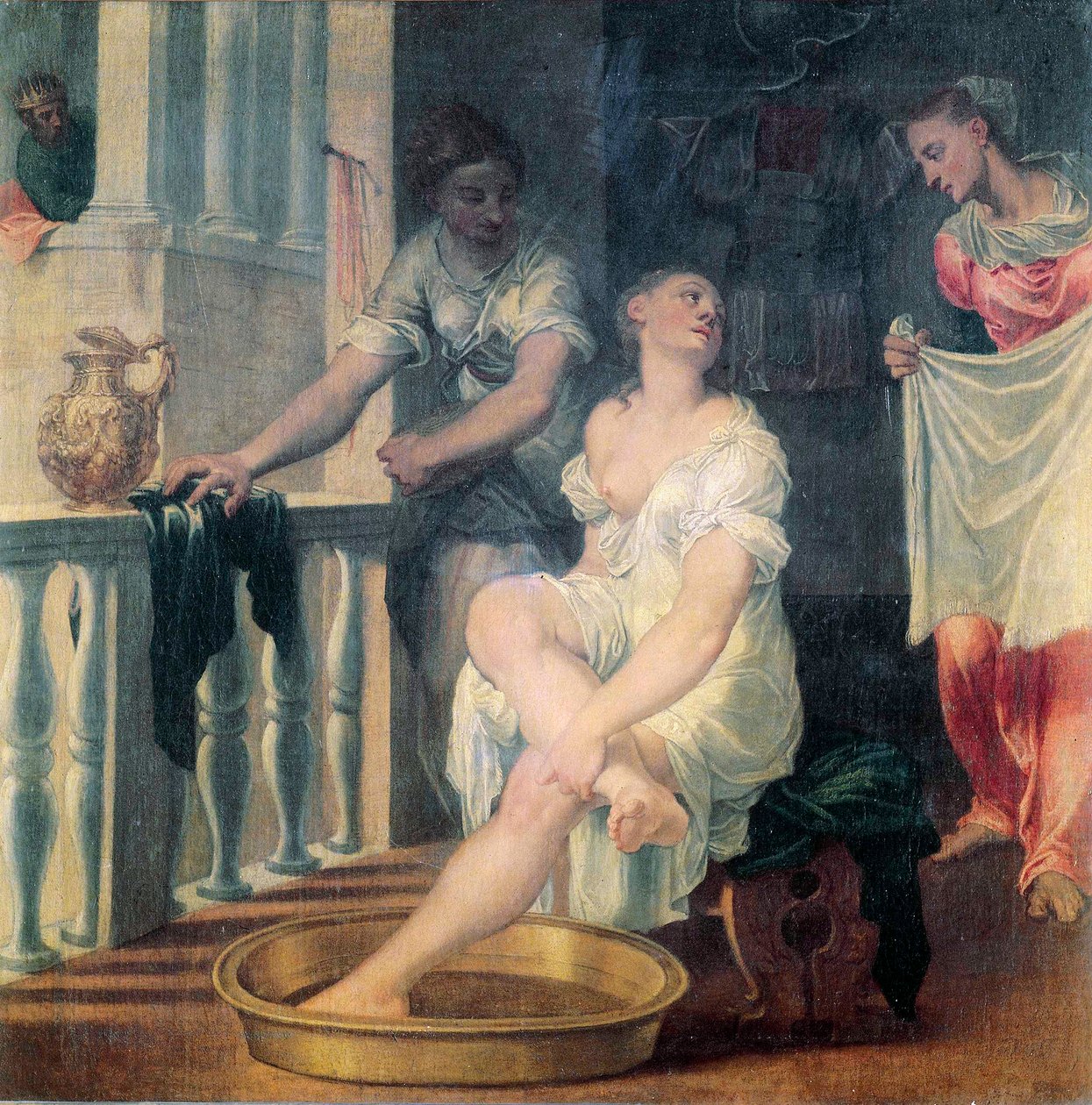 Batseba ved sit bad af Domenico Brusasorci
