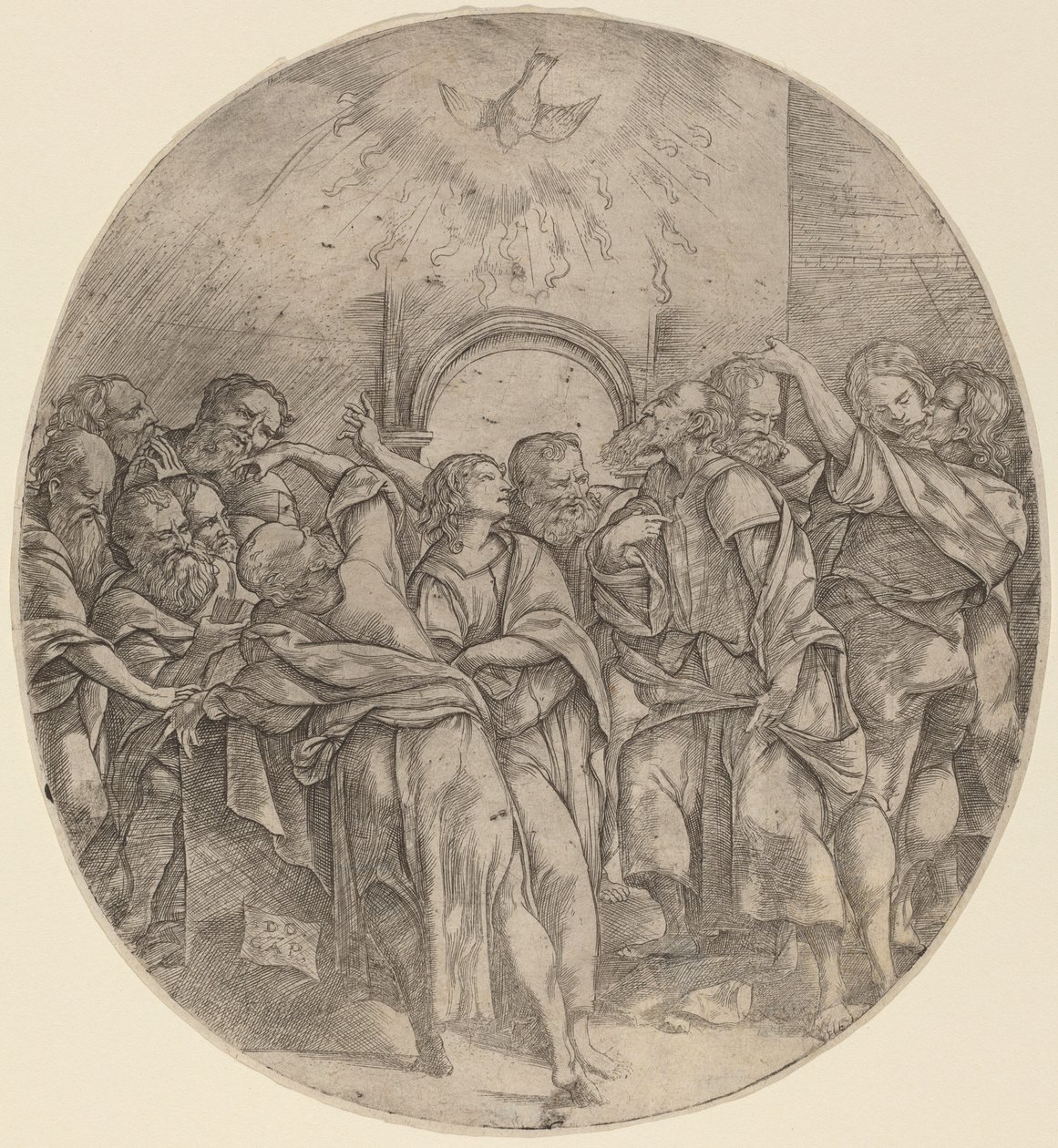 Helligåndens nedstigning af Domenico Campagnola