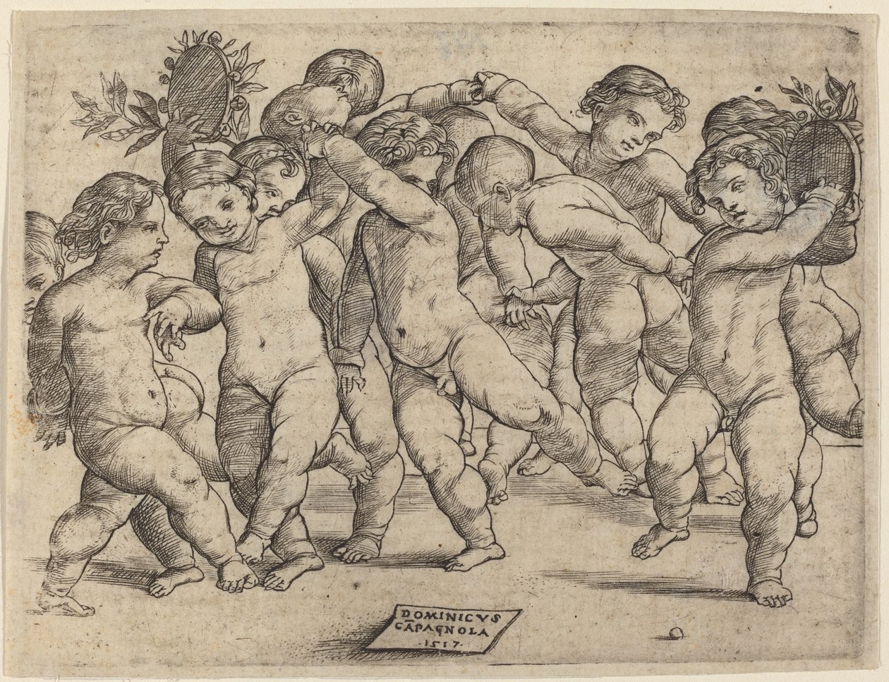 Tolv børn danser af Domenico Campagnola
