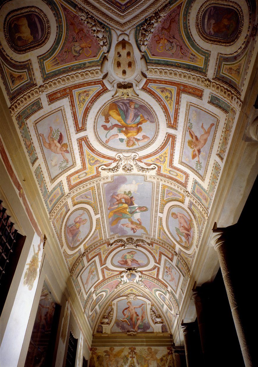 Fresko af loftet på loggiaen i Villa Medicea, kaldet Ferdinanda, 1596-1600 (fotografi) af Domenico Cresti Passignano