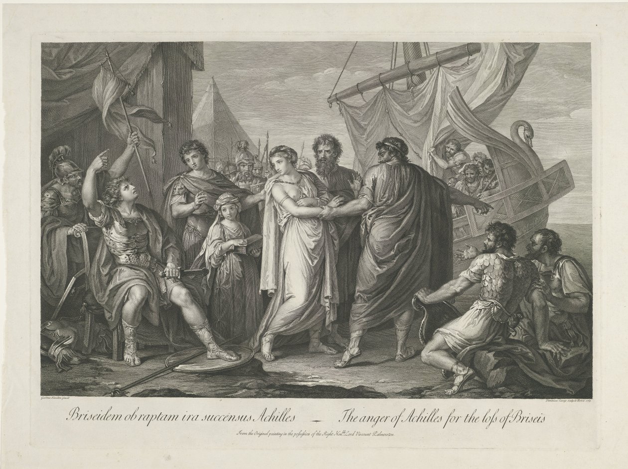 Achilles buos over tabet af Briseïs Achilleus