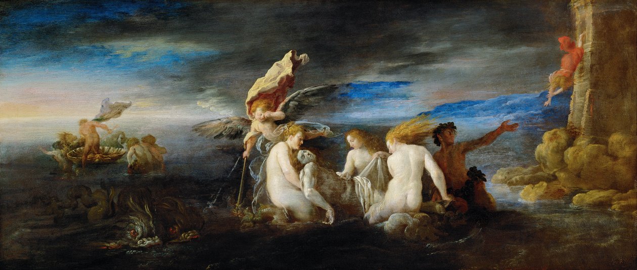 Hero Mourning the Dead Leander, ca. 1622 af Domenico Fetti or Feti