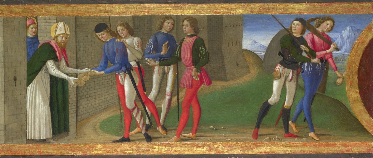 En legende om de hellige Justus og Clement af Volterra af Domenico Ghirlandaio
