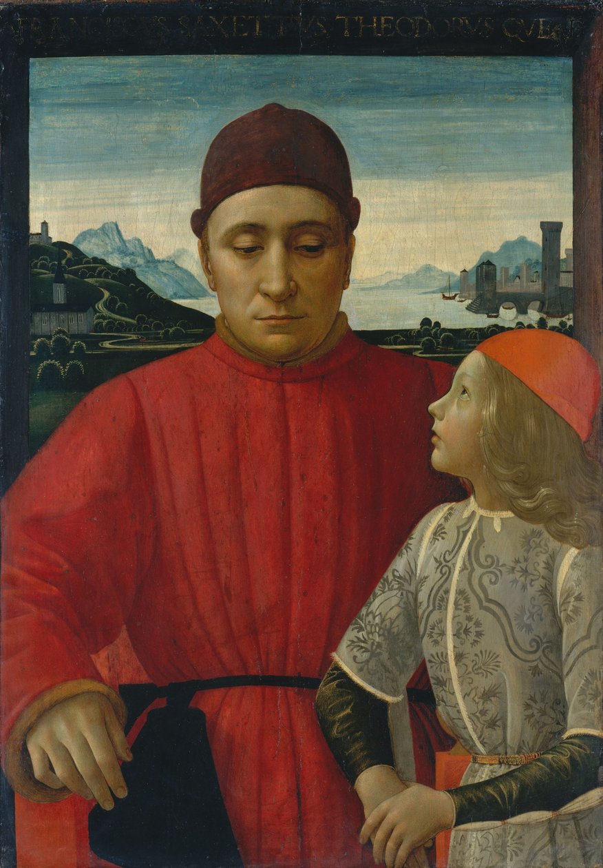 Francesco Sassetti og hans søn Teodoro, ca. 1488 (tempera på træ) af Domenico Ghirlandaio