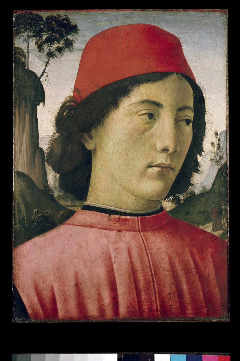 Portræt af en ung mand, 1400-tallet af Domenico Ghirlandaio