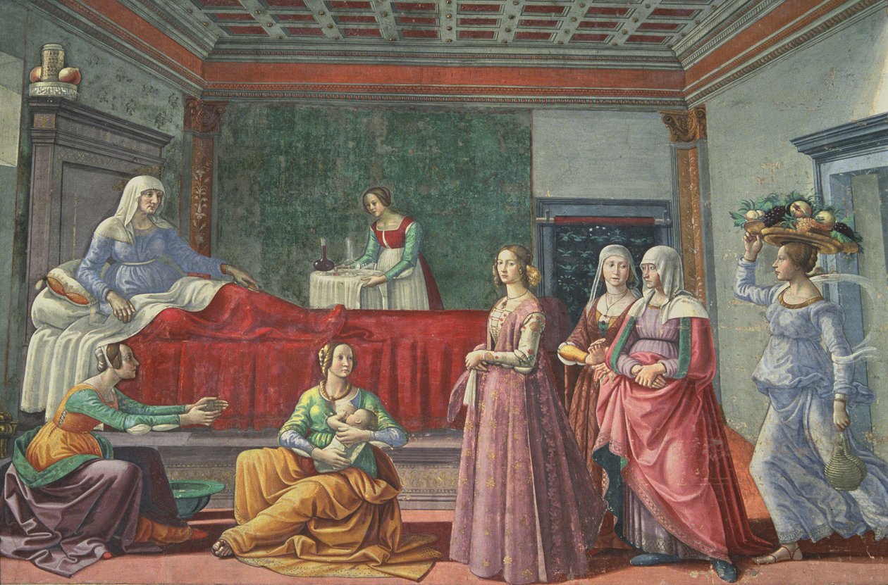Johannes Døberens fødsel af Domenico Ghirlandaio